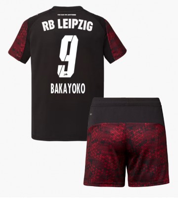 Lacne Dětský Futbalové dres RB Leipzig Johan Bakayoko #9 2025-26 Krátky Rukáv - Tretina (+ trenírky)